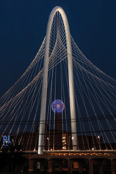 Bill Sherrell: Margaret Hunt Hill Bridge And Reunion Tower II by Bill Sherrell