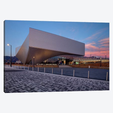 Dawn At The U. S. Olympic And Paralympic Museum Canvas Print #SHL509} by Bill Sherrell Canvas Art
