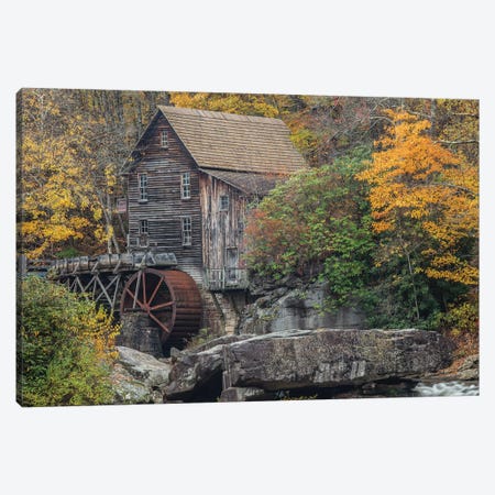 Glade Creek Grist Mill Canvas Print #SHL517} by Bill Sherrell Canvas Artwork