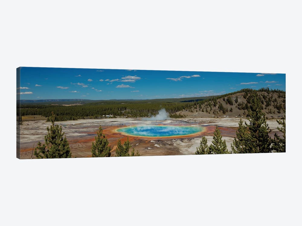 Grand Prismatic Spring Panoramic by Bill Sherrell 1-piece Canvas Art
