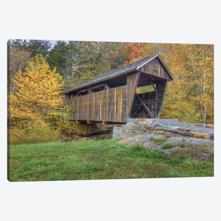 Indian Creek Covered Bridge Canvas Print #SHL549} by Bill Sherrell Canvas Art