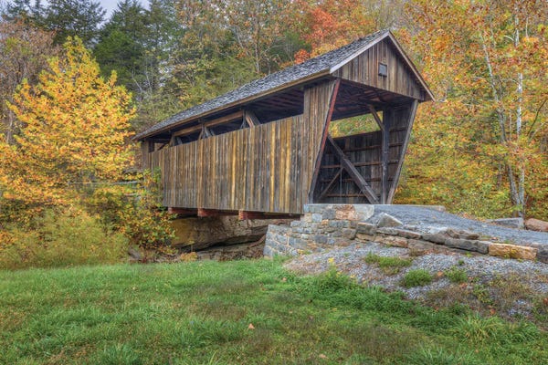 Bill Sherrell: Indian Creek Covered Bridge by Bill Sherrell