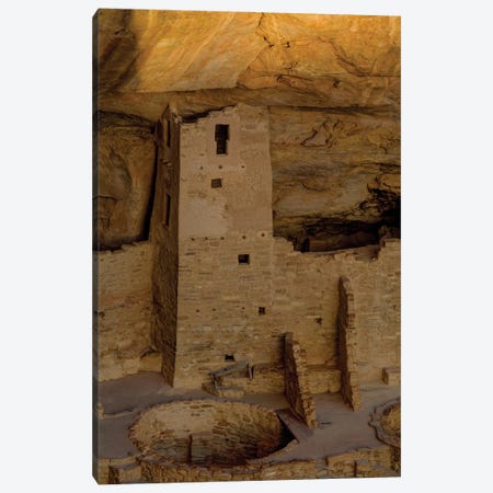 Last Rays Over A Mesa Verde Cliff Tower Canvas Print #SHL551} by Bill Sherrell Art Print