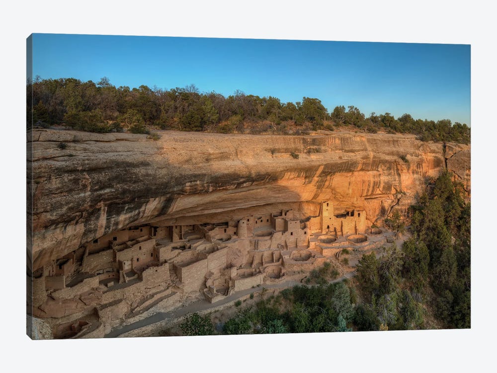 Last Rays Over Cliff Palace At Mesa Verde by Bill Sherrell 1-piece Canvas Art Print
