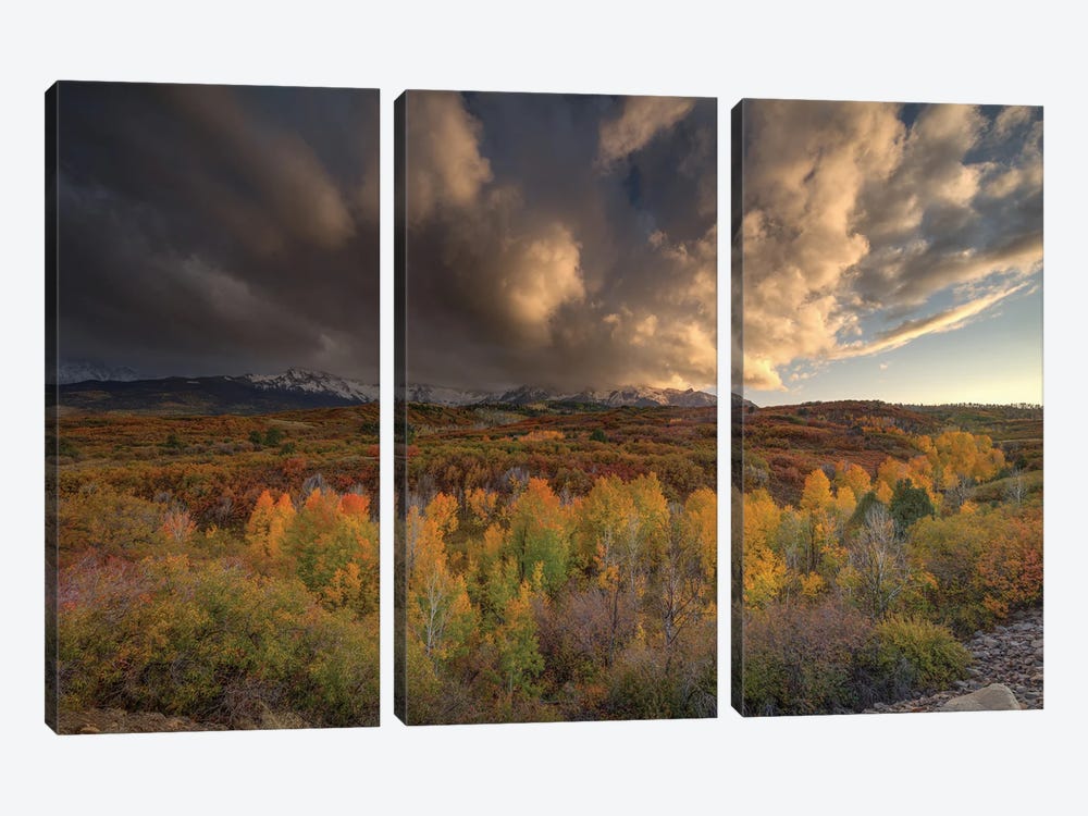 Storm Over Dallas Divide by Bill Sherrell 3-piece Canvas Artwork