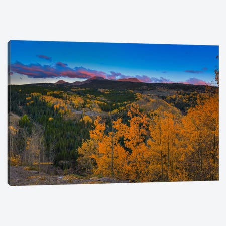 Autumn Sunset Near Durango Canvas Print #SHL58} by Bill Sherrell Art Print