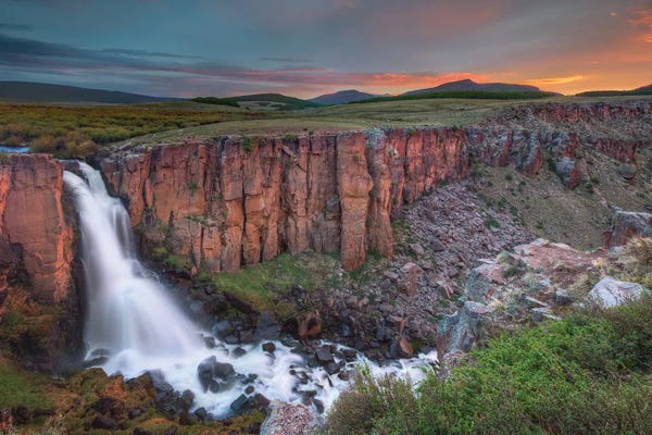 Bill Sherrell: Dawn At North Clear Creek Falls by Bill Sherrell