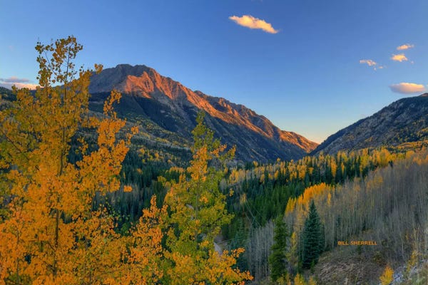 Bill Sherrell: Autumn Sunset Rocky Mountain Style by Bill Sherrell