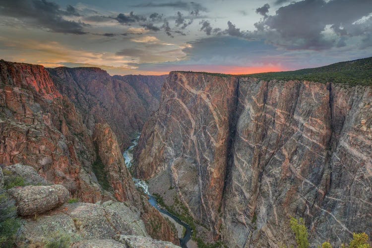 A Colorful Sunset At The Painted Wall- Black Canyon by Bill Sherrell wall art