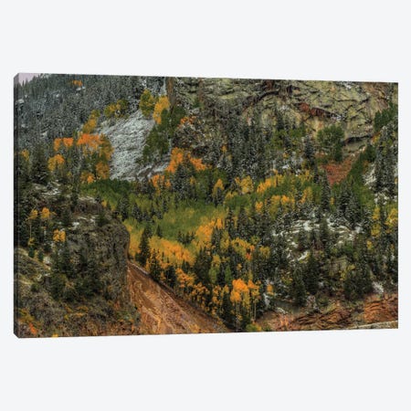 Autumn Wall Canvas Print #SHL61} by Bill Sherrell Canvas Artwork