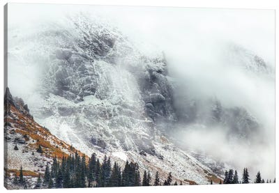 A Glimpse Of Heaven Canvas Art Print - Snowy Mountain Art