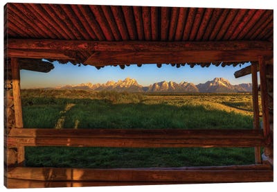 Breezeway View Of The Grand Tetons Canvas Art Print - Teton Range Art