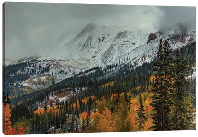Dark Storm Over Red Mountain Pass Canvas Art Print - Bill Sherrell