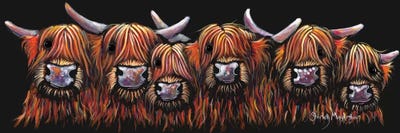 All In A Row by Shirley Macarthur framed canvas print