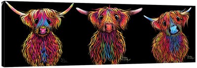 Team Scotland Canvas Art Print - Highland Cow Art