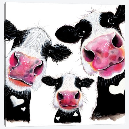 The Nosey Family II Canvas Print #SHM106} by Shirley Macarthur Canvas Artwork