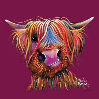 Bruce On Magenta by Shirley Macarthur framed wall art