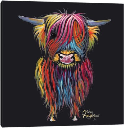 Braveheart Canvas Art Print - Highland Cow Art
