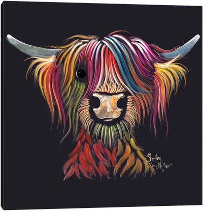 Oliver Canvas Art Print - Highland Cow Art