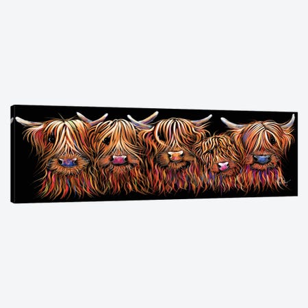 The Hairy Bunch Of Coos Canvas Print #SHM55} by Shirley Macarthur Canvas Print