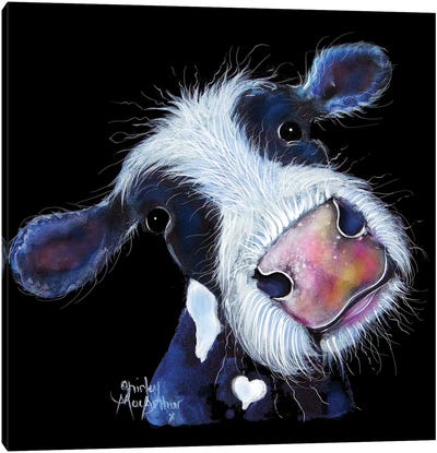Bertha Beetroot Canvas Art Print - Cow Art