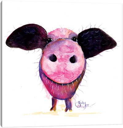 Pigs CAN Fly !! Canvas Art Print - Pink Art