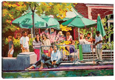 Summer In Central Park Canvas Art Print - Maxine Shore