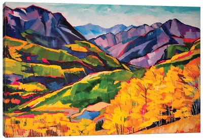 Autumn In The Mountains Canvas Art Print - Pops of Pink