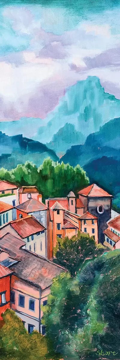Tuscan Village by Maxine Shore multi panel art