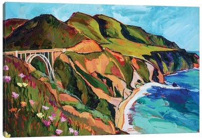 California Coastline Canvas Art Print - Nature Art