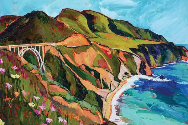Wall Art: California Coastline by Maxine Shore