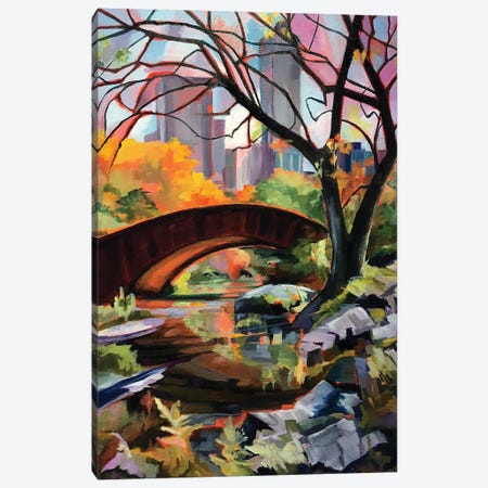 Central Park Bridge Canvas Print #SHO26} by Maxine Shore Canvas Wall Art