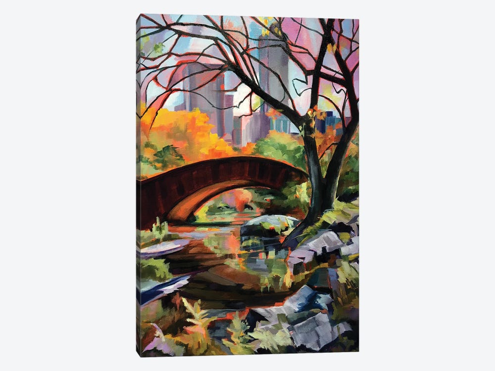 Central Park Bridge by Maxine Shore 1-piece Canvas Print