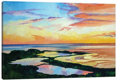 Ocean Sunset Canvas Art Print - Exploration Art
