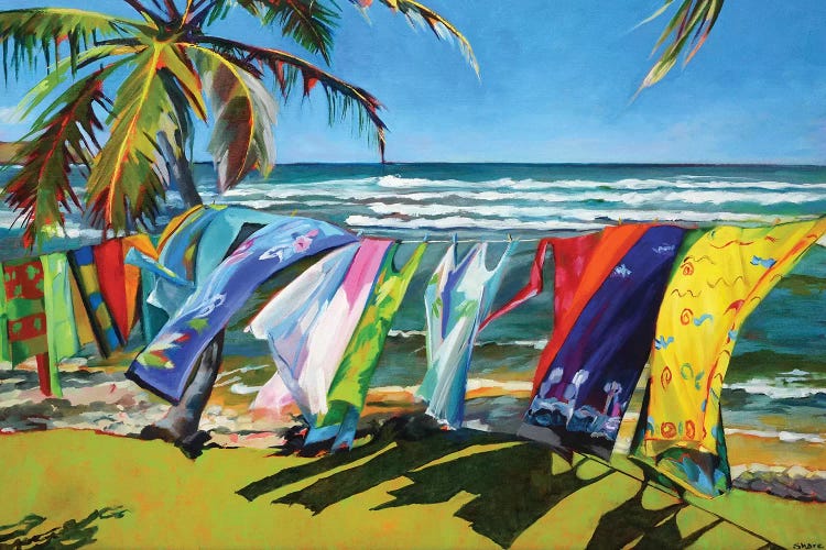 Tropical  Breezes by Maxine Shore wall art