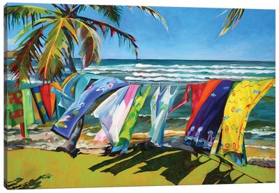 Tropical  Breezes Canvas Art Print - Maxine Shore