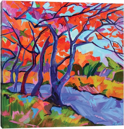 Leaves Of Autumn Canvas Art Print - Homage to The Fauves