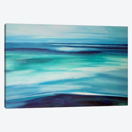 Blue Ocean Canvas Print #SHO3} by Maxine Shore Art Print