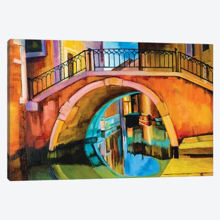 Venetian Bridge Canvas Print #SHO41} by Maxine Shore Canvas Print