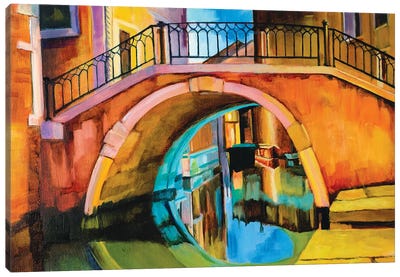 Venetian Bridge Canvas Art Print - Maxine Shore