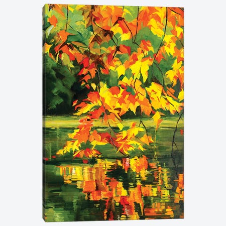 Autumn Reflections Canvas Print #SHO45} by Maxine Shore Canvas Art