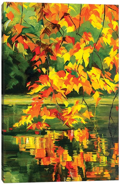 Autumn Reflections Canvas Art Print - Maxine Shore