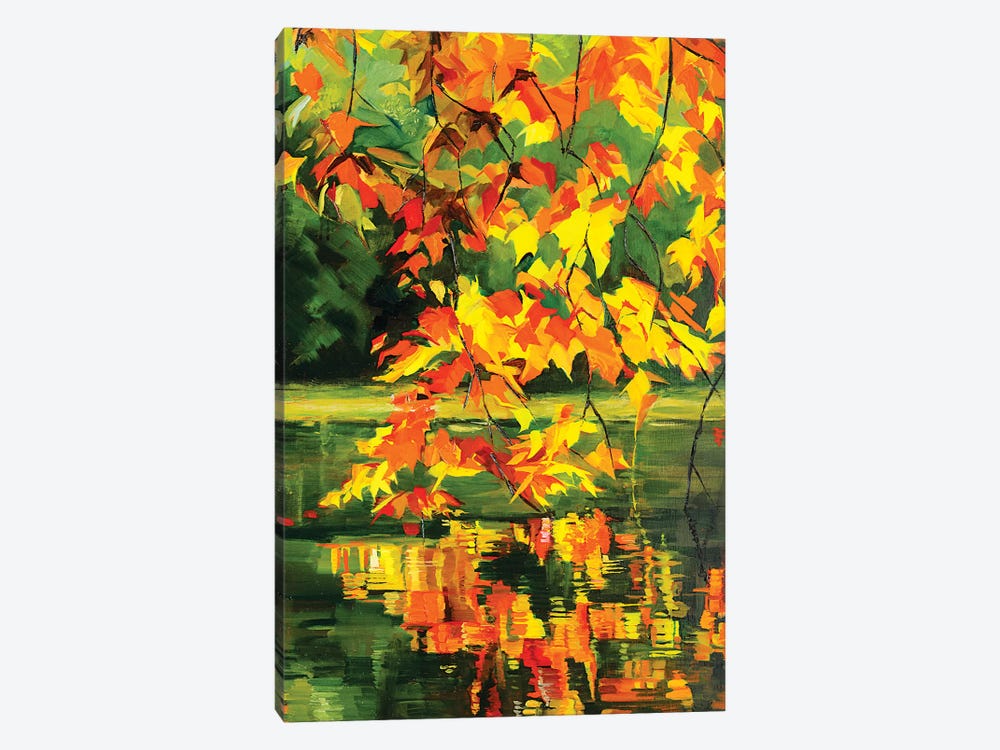 Autumn Reflections by Maxine Shore 1-piece Canvas Artwork