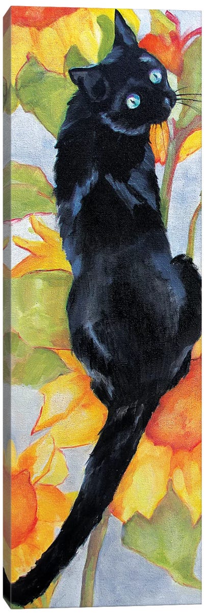 Koshka Canvas Art Print - Black Cat Art
