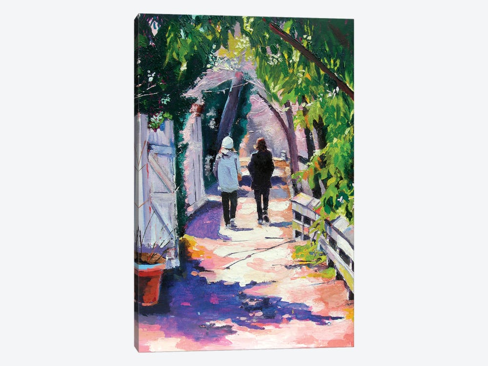 Early Morning on the Towpath by Maxine Shore 1-piece Canvas Art