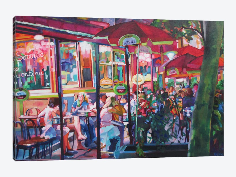 Paris Cafe by Maxine Shore 1-piece Canvas Artwork