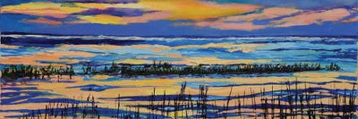 Paines Creek At Sunset by Maxine Shore multi panel art