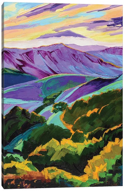 Purple Mountains Majesty Canvas Art Print - Mountain Sunrise & Sunset Art