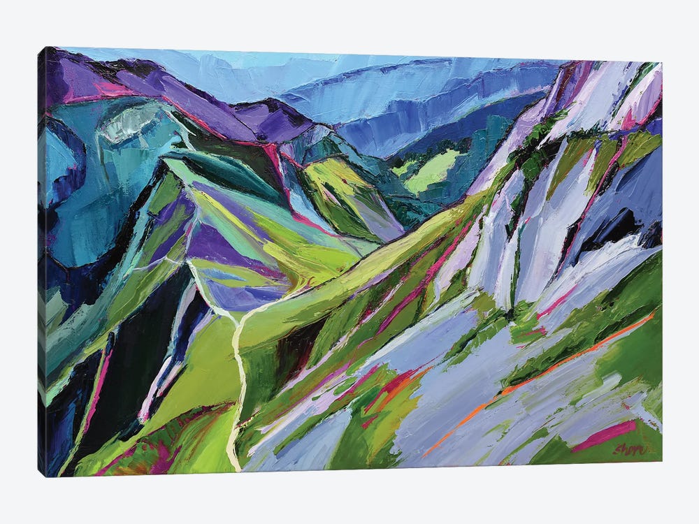 Alpine Trail by Maxine Shore 1-piece Canvas Print