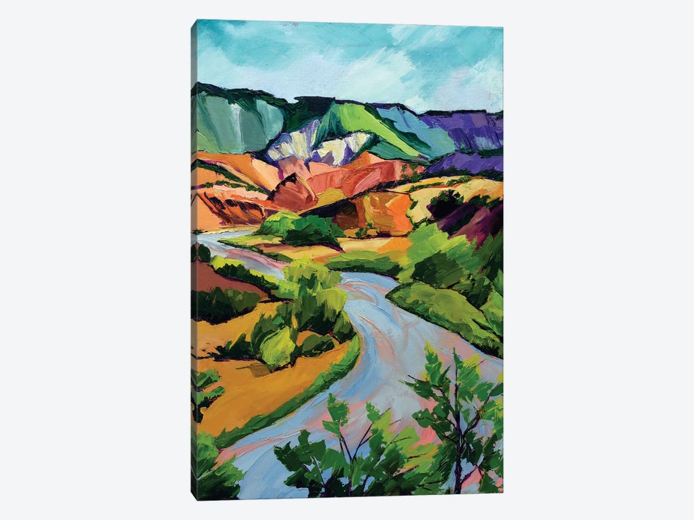 New Mexico Landscape by Maxine Shore 1-piece Canvas Art Print